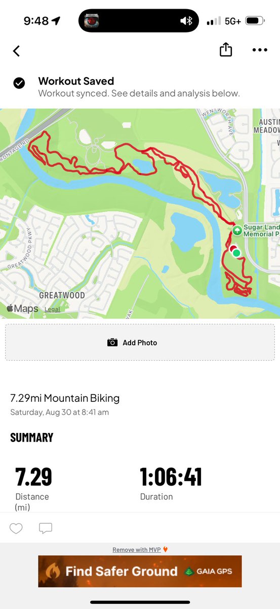 Game 1 tonight! Morning ride done.