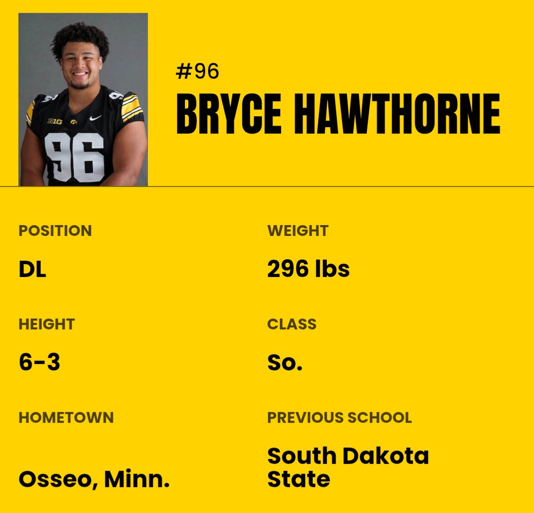 I cannot overstate how excited I am to see <a href="/OSHorioles/">Osseo Orioles</a> grad Bryce Hawthorne play <a href="/HawkeyeFootball/">Hawkeye Football</a> today - <a href="/hawkcentral/">Hawk Central</a> says you're the one to watch! Let's go Hawks!