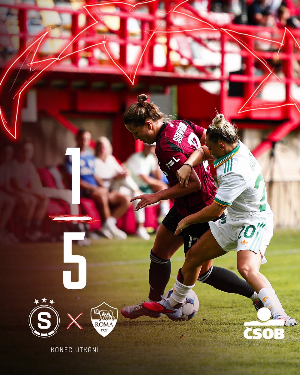 ACSparta_Zeny's tweet image. ⏱️ KONEC UTKÁNÍ

Prohra ve finále druhého předkola Ligy mistryň. 

#acsparta | #csob