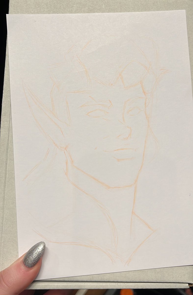 RenMasaoAnkoku's tweet image. In the line for Sam and Amelia drawing the bust of Karlach 😵‍💫