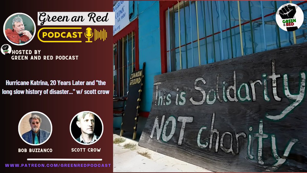 ~NEW EPISODE~

Hurricane Katrina, 20 years later!  w/ scott crow

We talk Common Ground co-founder and anarchist scott crow about Hurricane Katrina, Common Ground and the “long slow history of disaster.”

🎙️: bit.ly/3HX4mH5