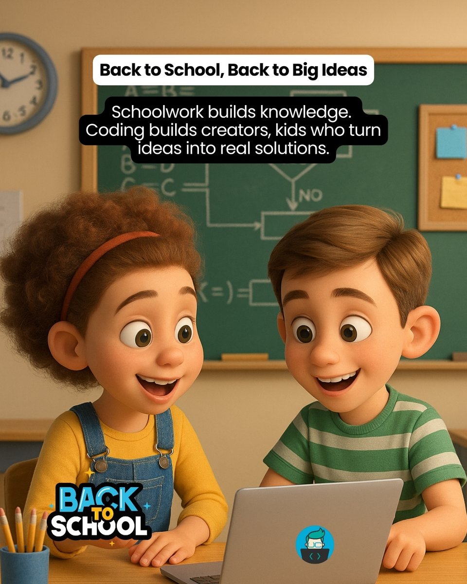 ultimatecoders's tweet image. ✨ Backpacks packed, pencils ready… but what about big ideas?
Because schoolwork builds knowledge, but coding builds creators. 💡

🔗 Enroll today → ultimatecoders.ca

#BackToSchool #KidsWhoCode  #UltimateCoders