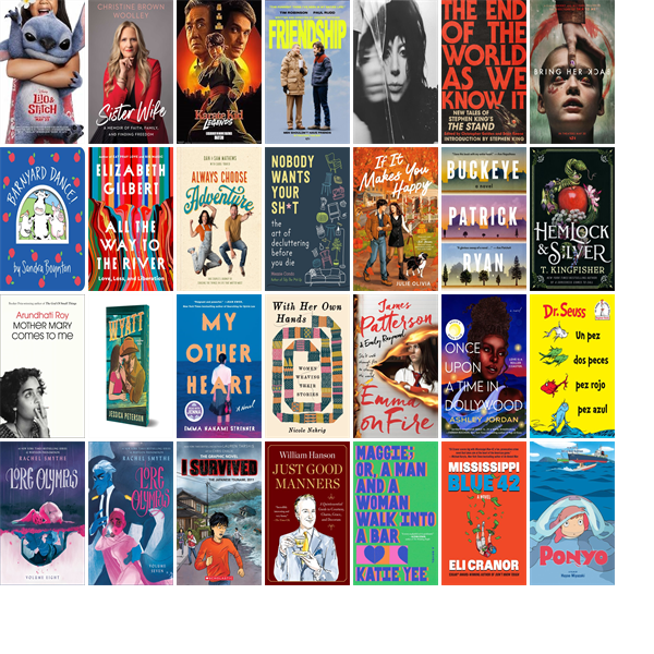 This week the Denton Public Library has 75 new books, seven new movies, and one new music CD.  New items include Lilo &amp; Stitch, Sister Wife, Karate Kid, The King of Kings, Friendship, Mayhem, The End of the World As We Know It, and Bring Her Back. wowbrary.org/nu.aspx?p=2047…