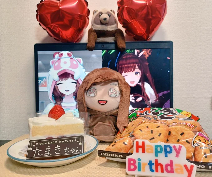 白藤環ちゃん!お誕生日おめでとうございます お祝いにぬいたまきちゃん作ってみました! この子と一緒にこれからもたまきちゃんの事を推していきすよ たまきちゃんにとってこの一年が素晴らしい幸せな一年になりますように たまきちゃん大大大大大好き! #えのぐ #白藤環強化月間 #白藤環誕生祭