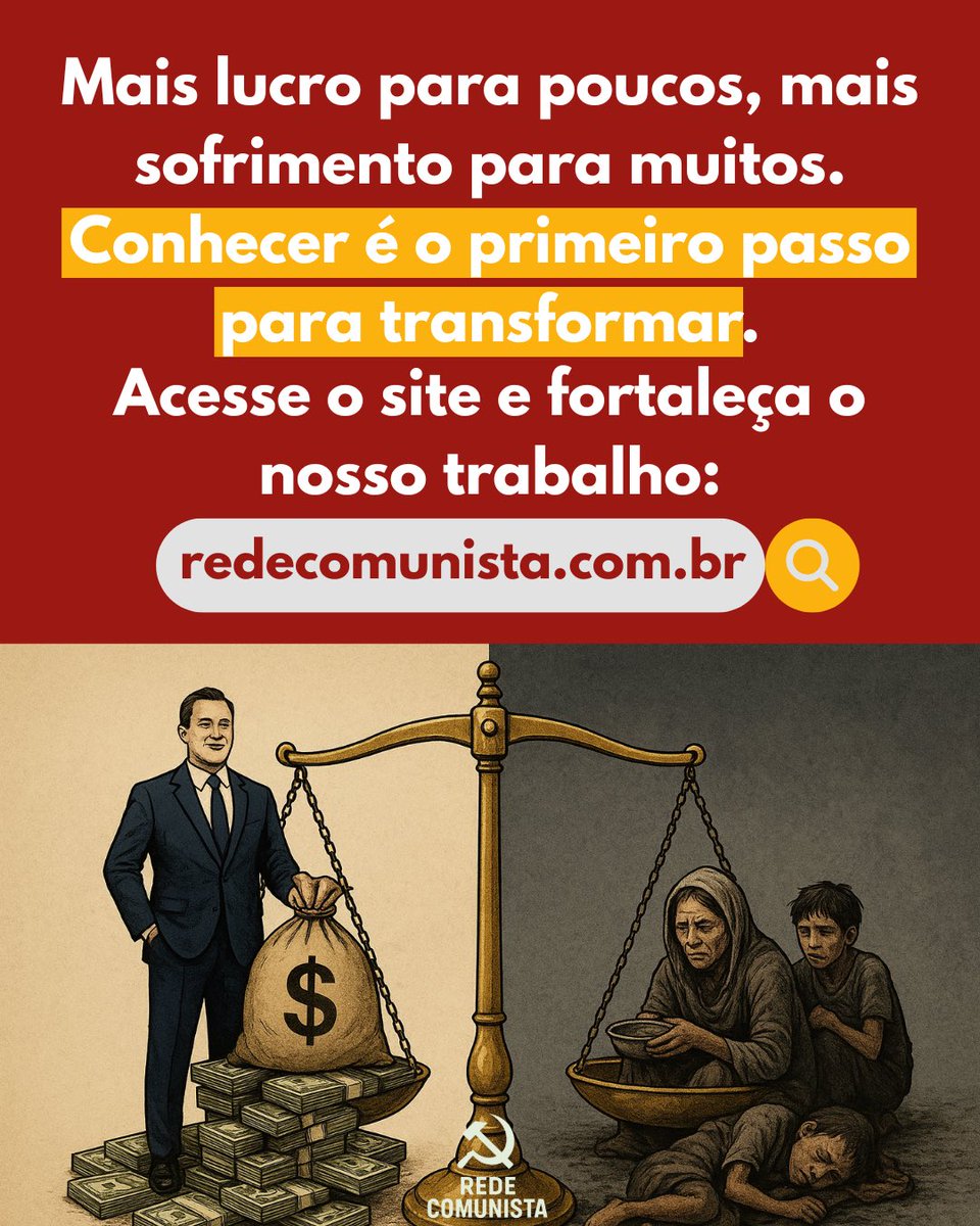 rede_comunista's tweet photo. Quer entender mais e descobrir alternativas reais para uma sociedade justa? Fortaleça o nosso trabalho 👉 https://t.co/igCdTFfP67 (link na bio)
#RedeComunista #Capitalismo #Desigualdade #MaisValia #ExploraçãoDoTrabalho #LutaDeClasses #PovoUnido #Economia https://t.co/f2b0eLYWhC