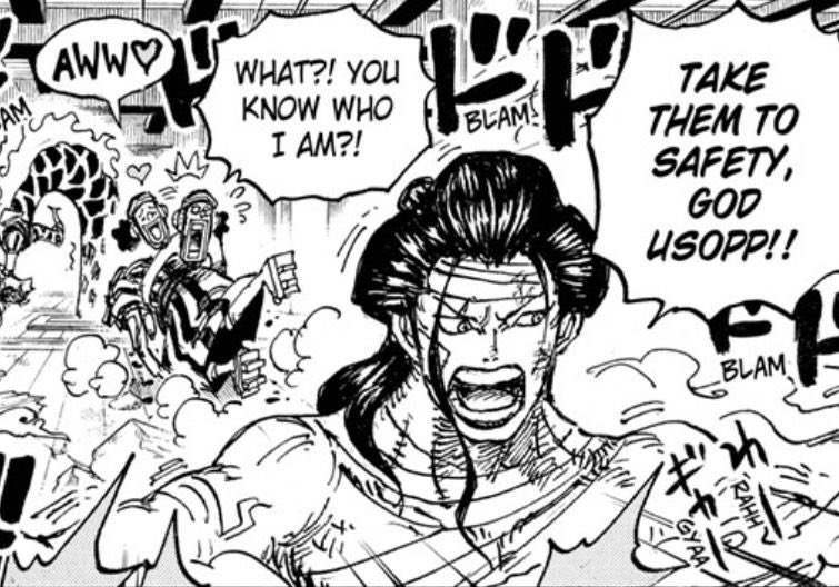 kiyodia's tweet image. usopp was so happy that izou knew him aww