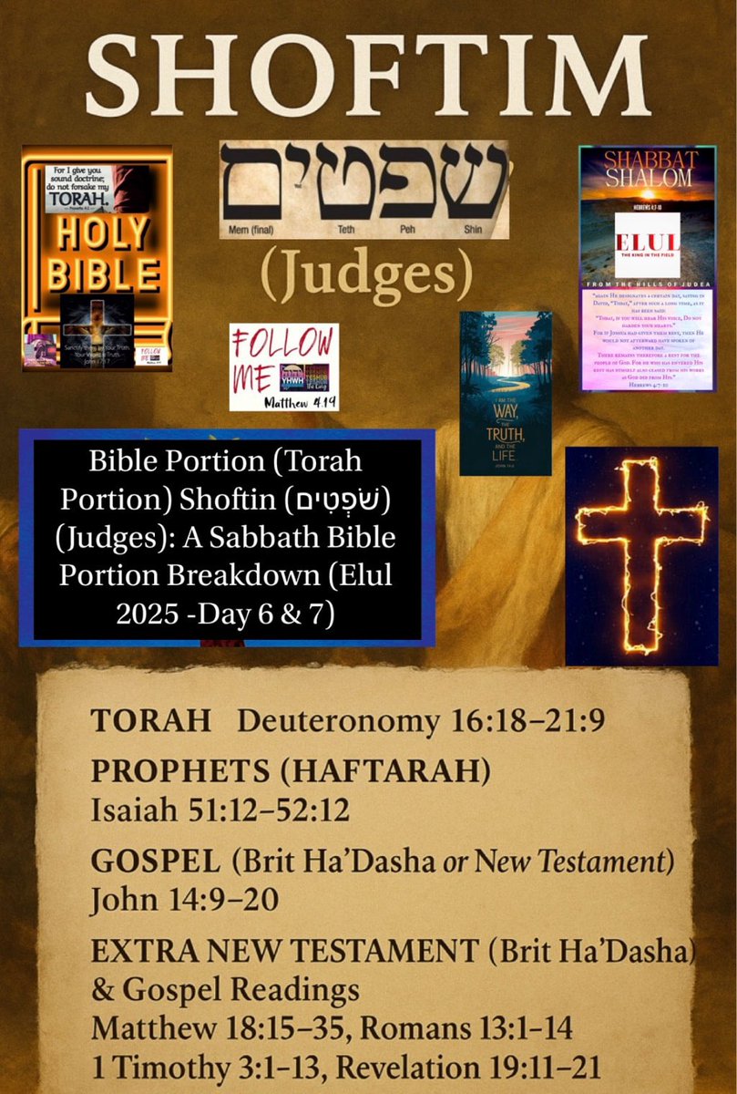 bbbthatsright's tweet photo. Bible Portion (Torah Portion) Shoftin (שֹׁפְטִים) (Judges): A Sabbath Bible Portion Breakdown (Elul 2025 -Day 6 &amp; 7):

https://t.co/uvKz6Q5HZG

#Shoftim #Sabbath #GodIsLove https://t.co/Gv87R6EQAq