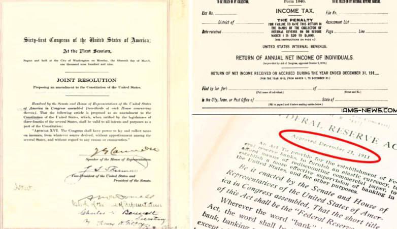 LABOR DAY BOMBSHELL: The income tax was sold in 1913 as a “temporary tax for the rich.” Within 5 years the top rate hit 77%. War was the cover, permanence the goal.

The Sixteenth Amendment chained your labor to Washington the same year the Federal Reserve was born. The IRS