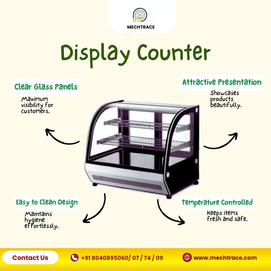 mechtrace's tweet image. 🥐 &quot;Turn every bite into a visual delight with stylish display counters.&quot;
Tel - +91 8040895060/ 07 / 74 / 09
mechtrace.com
#DisplayCounter #BakeryEssentials #FoodPresentation #BakeryStyle #FreshBakery