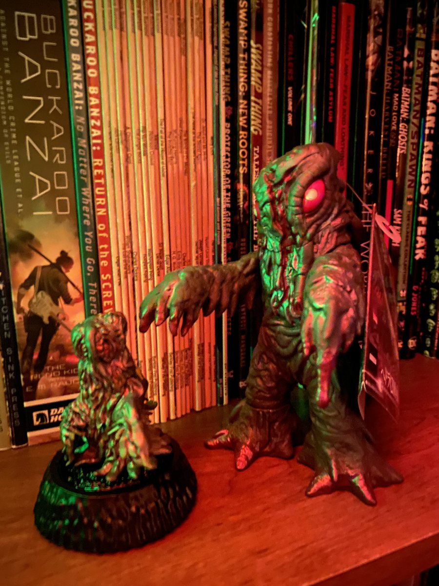 The Gashapon Hedorah has taken his place, next to his uncle, on one of my bookshelves.

In the US, for many decades, Hedorah was known as “The Smog Monster” because that was the English name he was given.

For some reason, Hedorah scared me most of all. It made me fear smog.