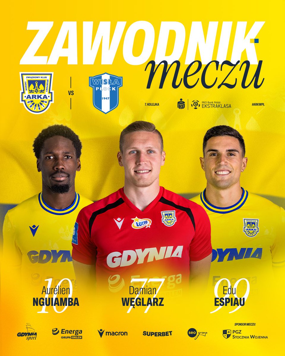 ▪️ 𝙕𝘼𝙒𝙊𝘿𝙉𝙄𝙆 𝑚𝑒𝑐𝑧𝑢 ▪️ #ARKWPŁ

Na kogo stawiacie?