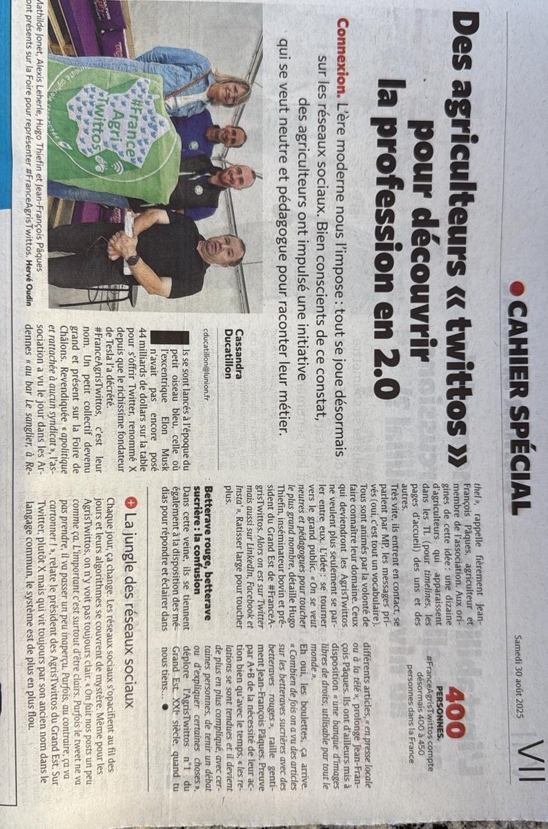 MathildeJonet's tweet image. Merci à @_lunion  pour ce bel article sur #FrAgTw .
N&apos;hésitez pas à rejoindre cette belle communauté pour échanger comprendre partager dans la bonne humeur et le respect !!