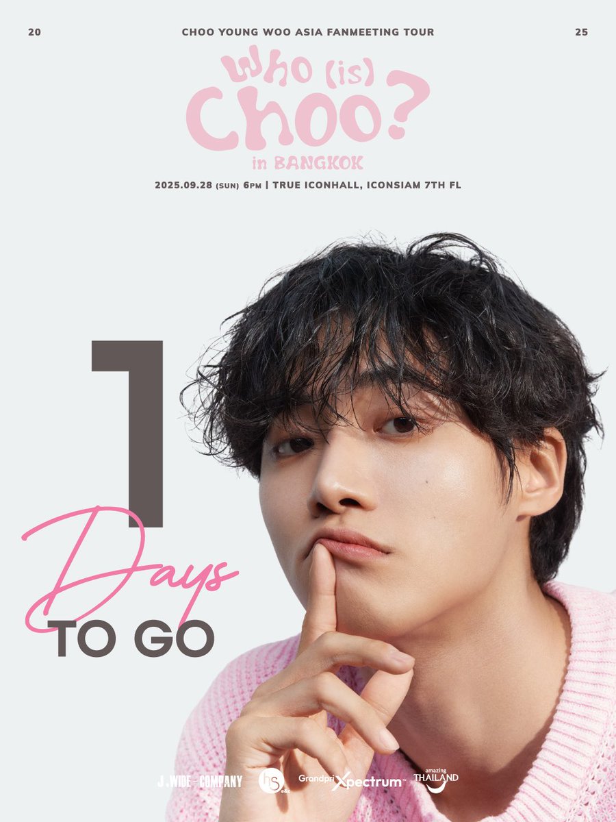 🚨พรุ่งนี้แล้ว!! เปิดขายบัตรงานชูยองอู 💘
ห้ามพลาดเด็ดขาด ‼️เช็คเน็ต 🔌 เตรียมอุปกรณ์ให้พร้อม 💻📱

แล้วมาลุยแย่งโซนที่เล็งไว้กันเลย 🫶✨
 
2025 CHOO YOUNG WOO ASIA FANMEETING TOUR [Who (is) Choo?] IN BANGKOK 

🗓 วันอาทิตย์ที่ 28 กันยายน 2568 เวลา 18.00 น.
📌 TRUE ICON HALL ชั้น