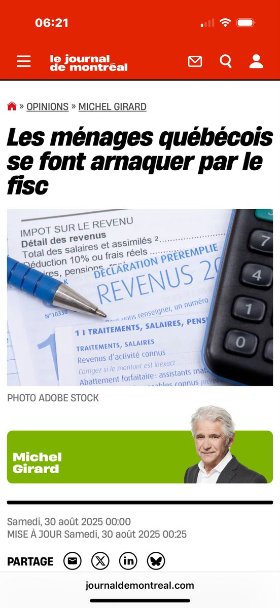 Sitôt qu’on gagne des revenus additionnels (avec temps supplémentaire, jobine, revenus d’intérêt…), Québec et Ottawa réduisent les prestations et allocations, diminuent les crédits d’impôt et déductions, haussent les cotisations sociales.Ça donne un taux d’impôt de 60, 70, 80%👇