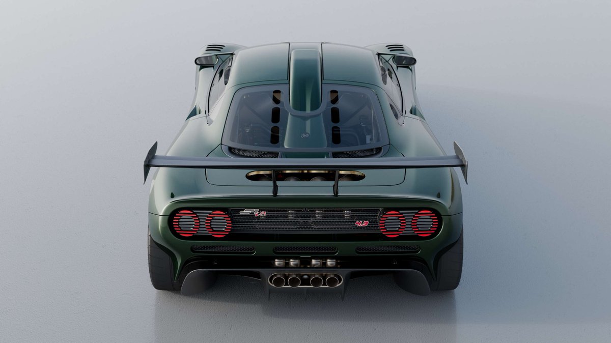 GordonMurraySV's tweet photo. With a rear diffuser, dual element rear wing that deliver significant downforce and stability. Engine development focused on larger displacement, lighter internals, and a higher compression ratio, maximising power, torque, &amp; responsiveness. 

#GordonMurraySpecialVehicles #V12 https://t.co/EutYCpffWS