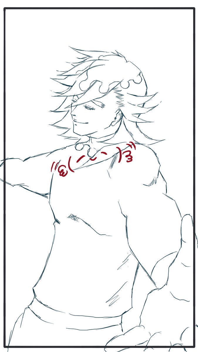 んー、アナログ練習が線入れてるこんな感じ⋯どうなんだ？？
#絵描きさんとつながりたい 
#絵描き練習