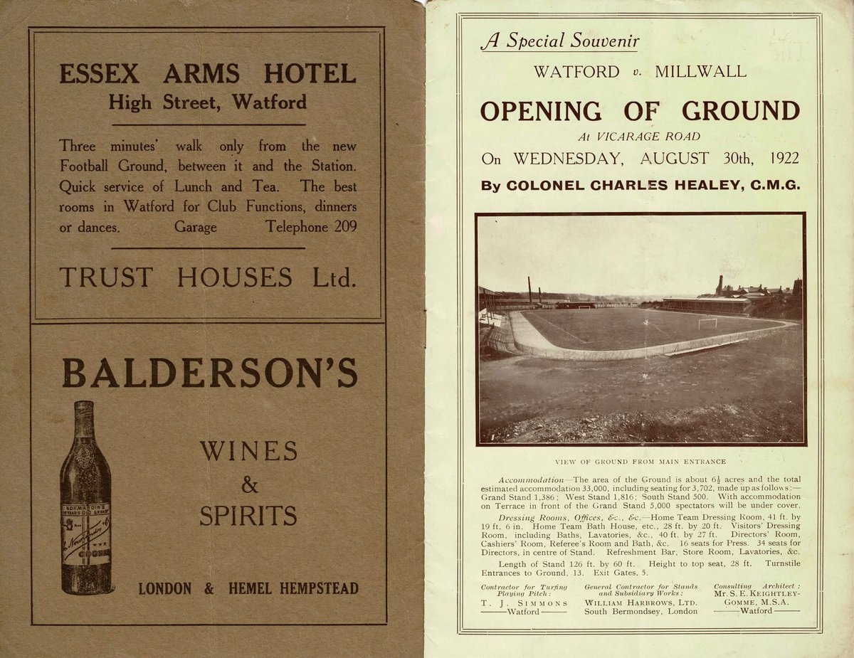 Day one at The Vic. 

103 years ago today 🏟️