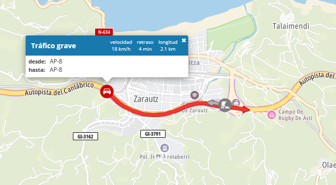 trafikoaEJGV's tweet photo. π 2 Km-tako #Autopilaketak #AP8 Km 38 #Zarautz-ko bidesarian Irungo norantzan πππ.
π 2 Km de retenciones en la #AP8 Pk 38 en el peaje de #Zarautz sentido Irun πππ.
βοΈ 011
βοΈ #Uda25 #Trafikoa https://t.co/pctZGqtp3V
