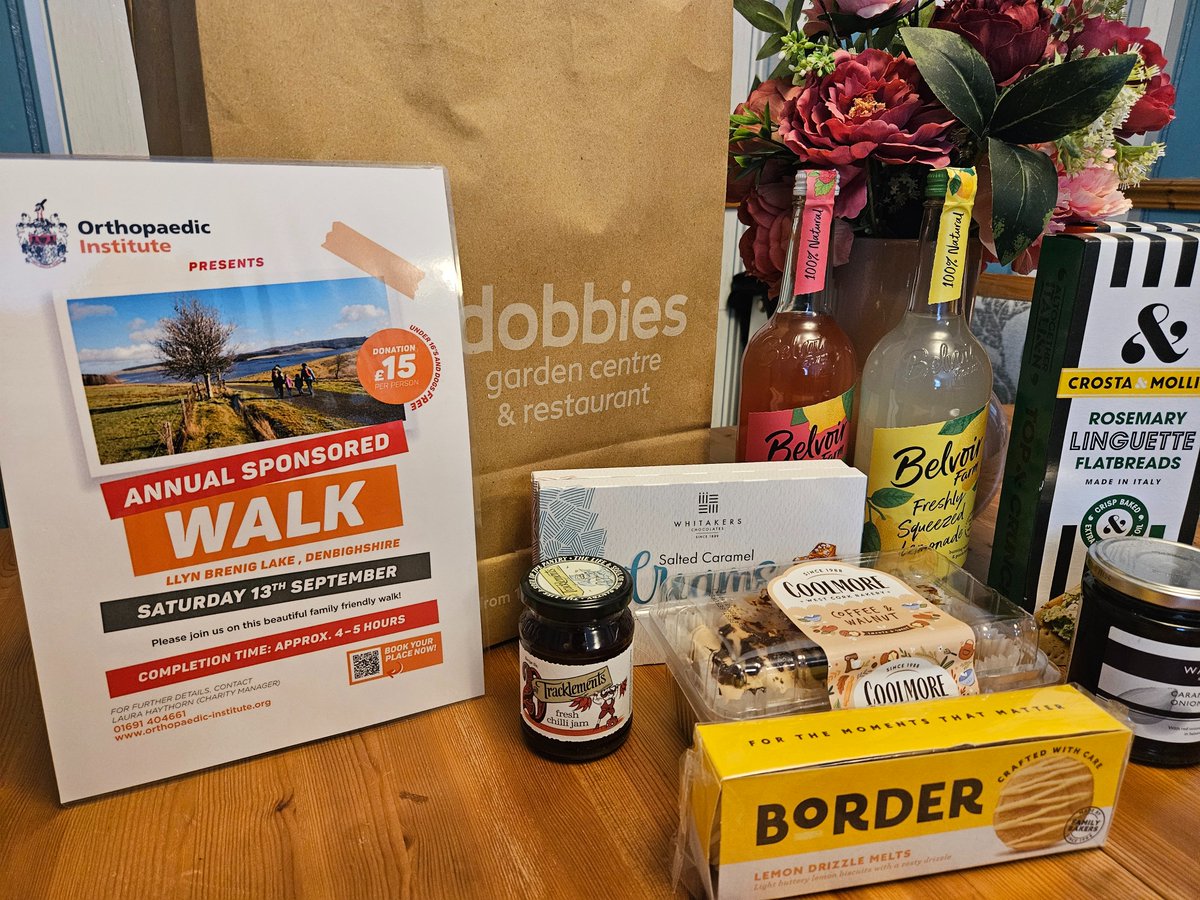 Orthopaedic Institute (@orthoinstitute) on Twitter photo Our Sponsored Walk is two weeks away, so make sure you get your tickets: orthopaedic-institute.org/llyn-brenig-20…
We would also like to thank <a href="/dobbies/">Dobbies</a> Moreton Park for contributing some goods to our raffle today. Fingers crossed we don't eat them before then!
#dobbiesgardencentre #sponsoredwalk Our Sponsored Walk is two weeks away, so make sure you get your tickets: orthopaedic-institute.org/llyn-brenig-20…
We would also like to thank <a href="/dobbies/">Dobbies</a> Moreton Park for contributing some goods to our raffle today. Fingers crossed we don't eat them before then!
#dobbiesgardencentre #sponsoredwalk