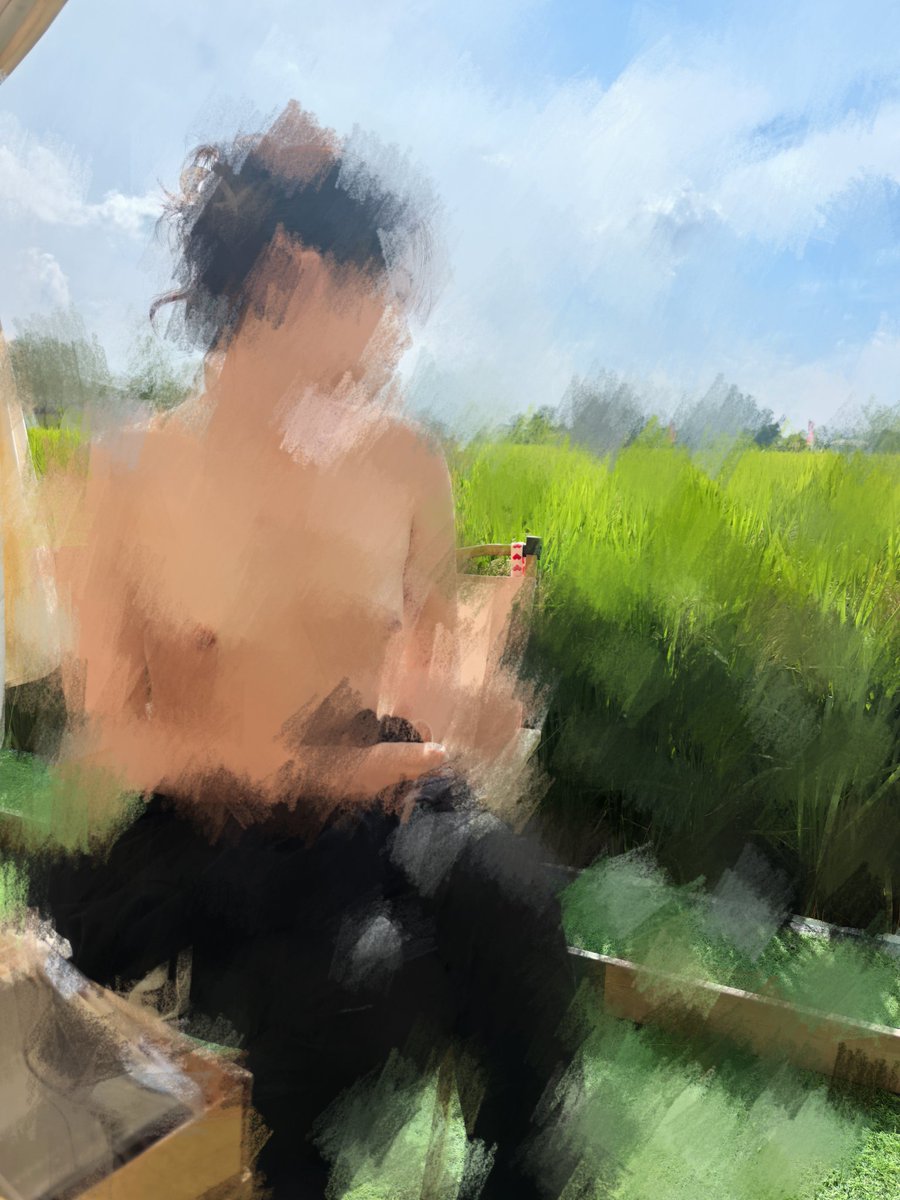 打码打出了莫奈印象主义的感觉，露营·印象……脸码的厚了点，毕竟要脸