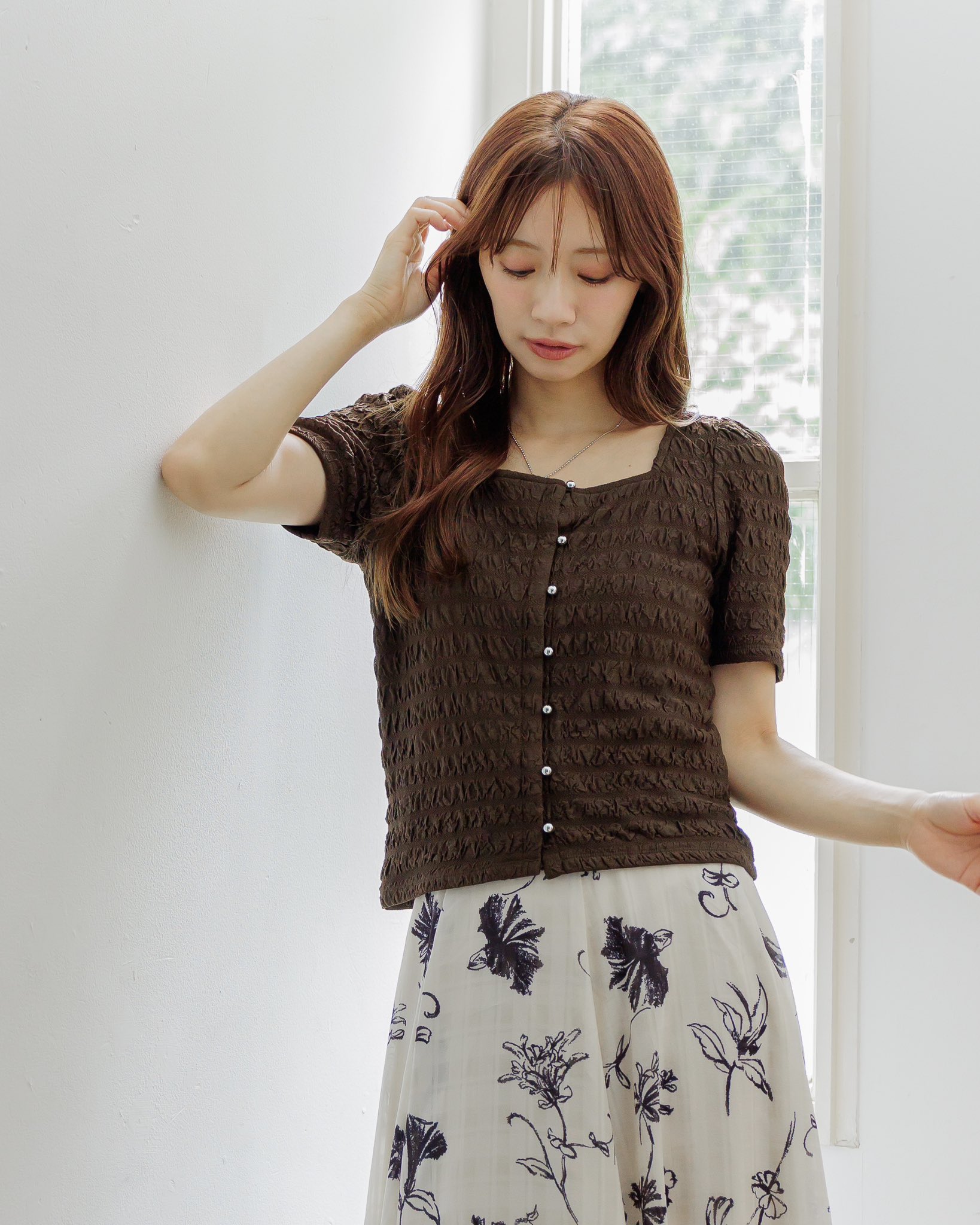 【mysty woman】セットアップ　カーディガン、カットソー　Fサイズ mysty woman】セットアップ カーディガン、カットソー Fサイズ