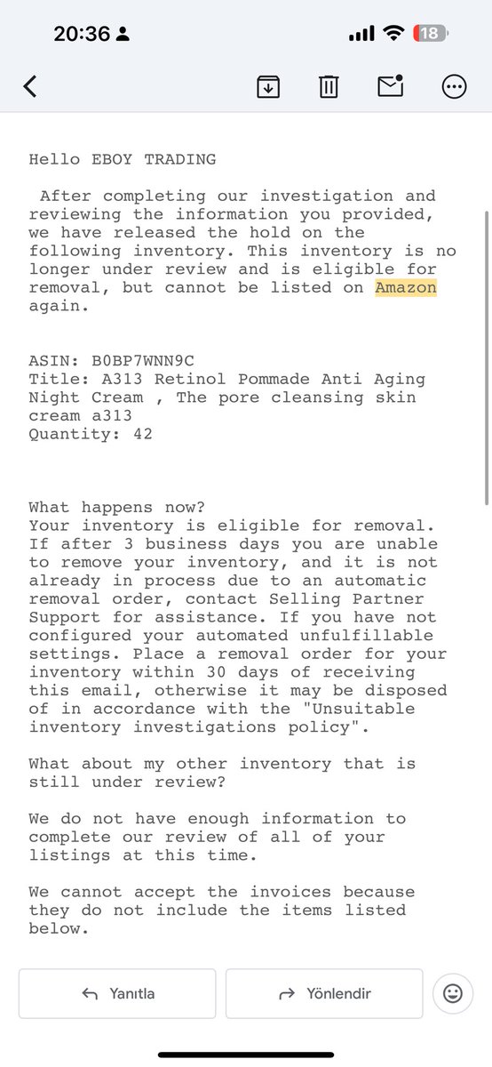 My account was closed on 08-Oct-2024 as “Inauthentic.” All products are genuine with valid invoices. No complaints exist. Amazon froze my balance without explanation. This is unfair. Please review urgently, reinstate my account, or release my funds immediately. <a href="/amznsellerhelp/">Amazon Seller Help</a>