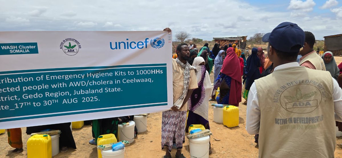activeindevaid's tweet image. Through ongoing emergency response jointly with @unicefsomalia, WASH cluster, and State MoH, we have recently distributed hygiene kits to 1000 targeted households in Ceel Waq district of Gedo Region.