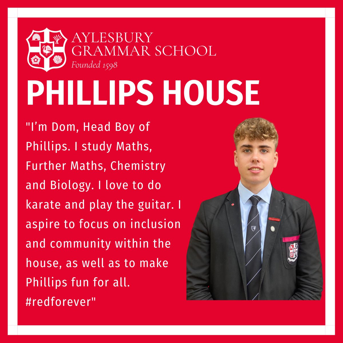 🎉 Introducing Our Head Boys of Phillips House 2025/26 🎉

We’re delighted to announce Dominic, Daniel and Ethan as the new Head Boys of Phillips House. Congratulations!