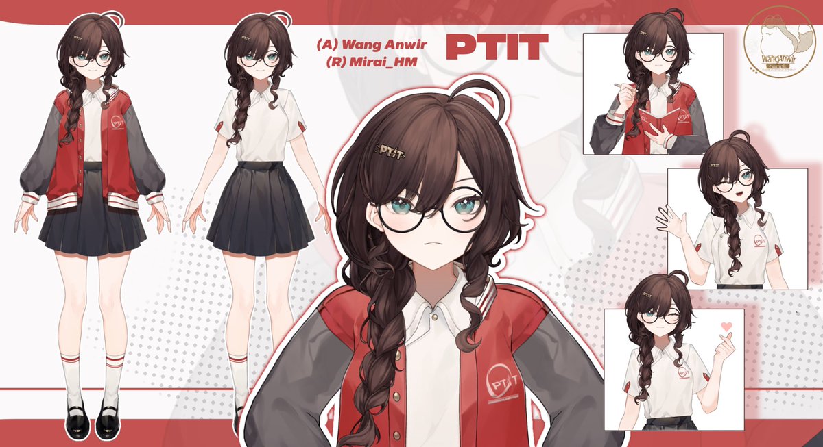 WangAnwir's tweet photo. My new project is about a 2D model for PTIT University. Her name is Ami, a super cute chatbot AI XD!!!!!
-------------------
(A) Wang Anwir
(R) Mirai_HM
#live2D #model2D #PTIT #AI #art #painting #artwork #commissonart #illustration #DigitalArt https://t.co/DHrMfrA8rj