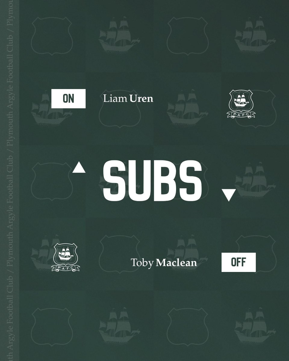 Substitution for Argyle.

🟢 1-3 ⚪️ (64)

#pafc