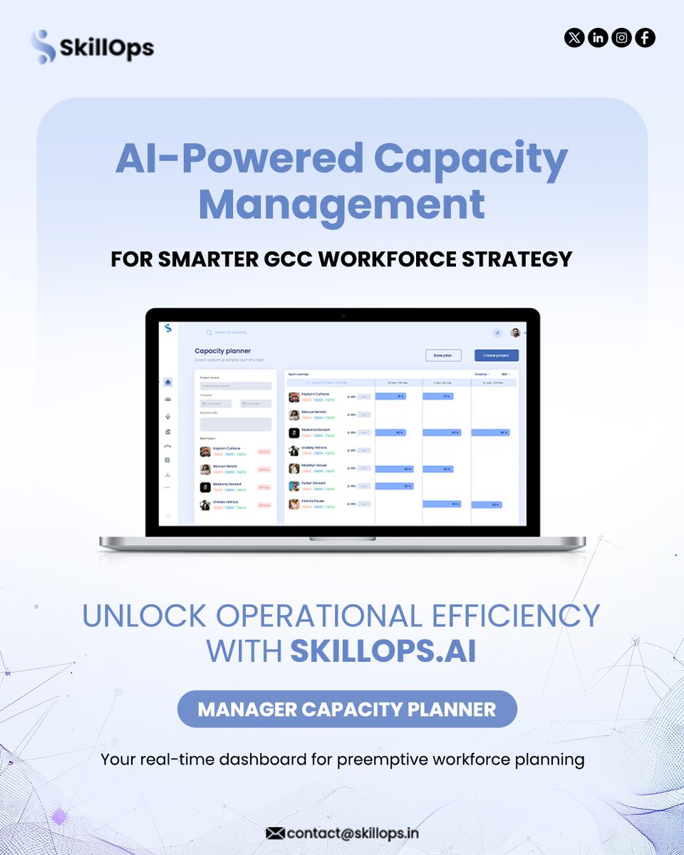 skillops_ai's tweet image. Struggling with bench waste &amp;amp; rising costs, hidden skill gaps slowing delivery, or reactive resource planning &amp;amp; inefficiencies? SkillOps.ai helps you reduce bench cost with AI-driven capacity planning. 
#CapacityPlanning #WorkforceIntelligence #SkillVisibility
