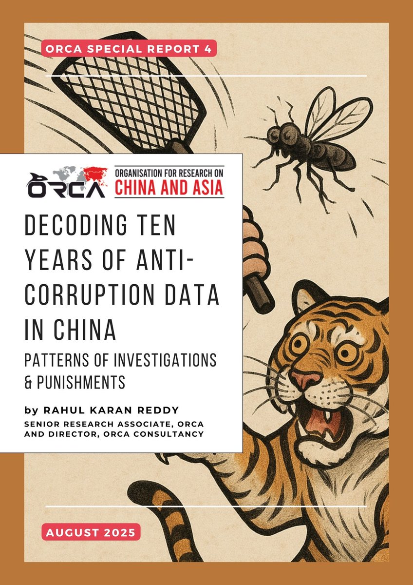 RahulKaranRedd1's tweet image. 10 years of #data on #China's anti-corruption campaign to enforce "Iron Rules" reveals a lot about how the #CPC regulates itself. I'm excited to share my latest Special Report for @ORCA_India, “Decoding Ten Years of Anti-Corruption Data in China".
Read on for more insights! 1/n