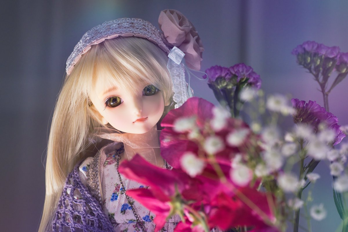WaYanke's tweet photo. #見た人はお花と写ったドール写真をアップする
#うちのこかわいい
#MSD33 https://t.co/HYA1NckC5W
