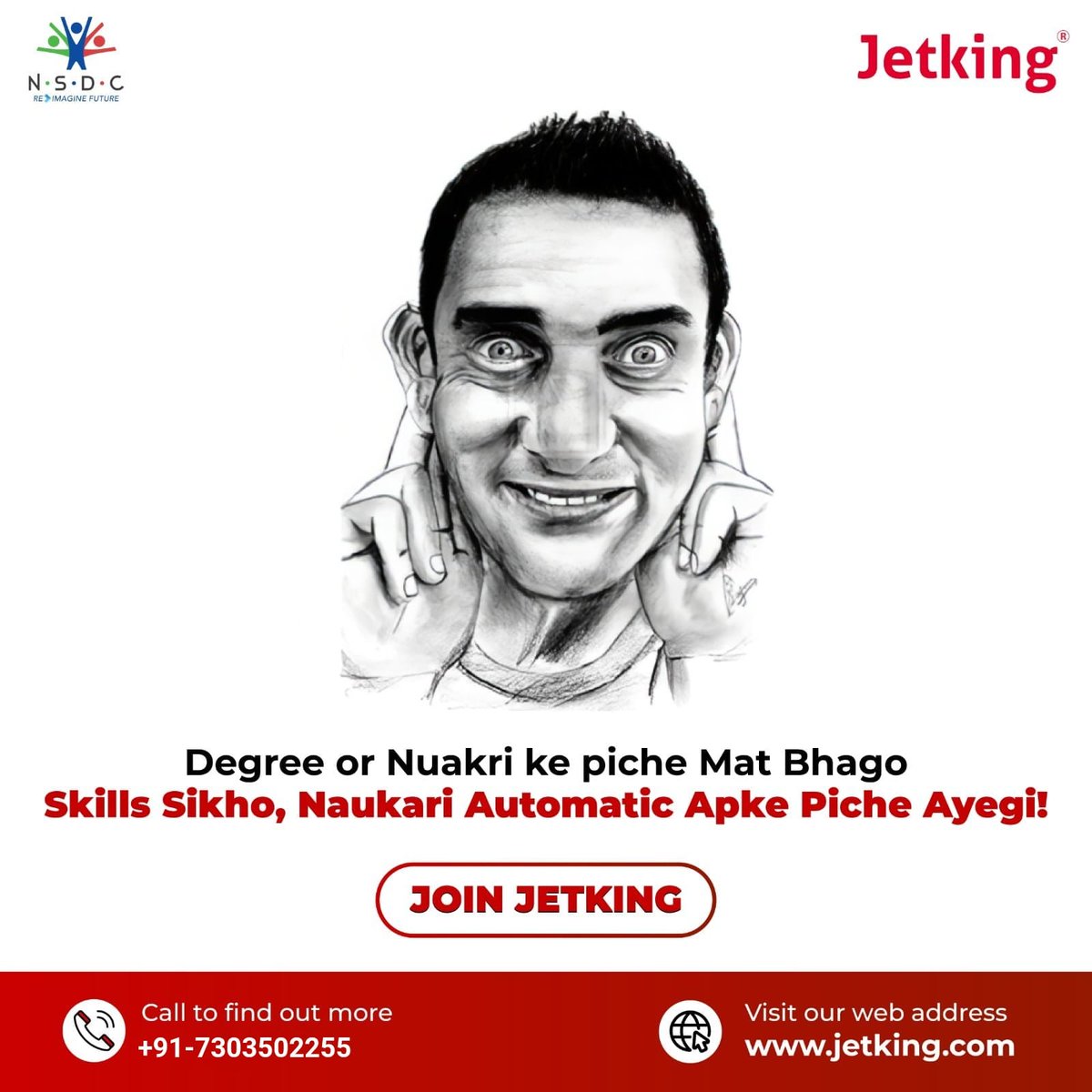 neeraj69in's tweet image. Don’t just chase degrees, chase skills! 🚀 With Jetking, the right skills will bring the right job opportunities straight to you. Build your future with 100% job-ready IT training.

#Jetking #SkillsForSuccess #LearnWithJetking #JobReadySkills #ITTraining #CareerGrowth