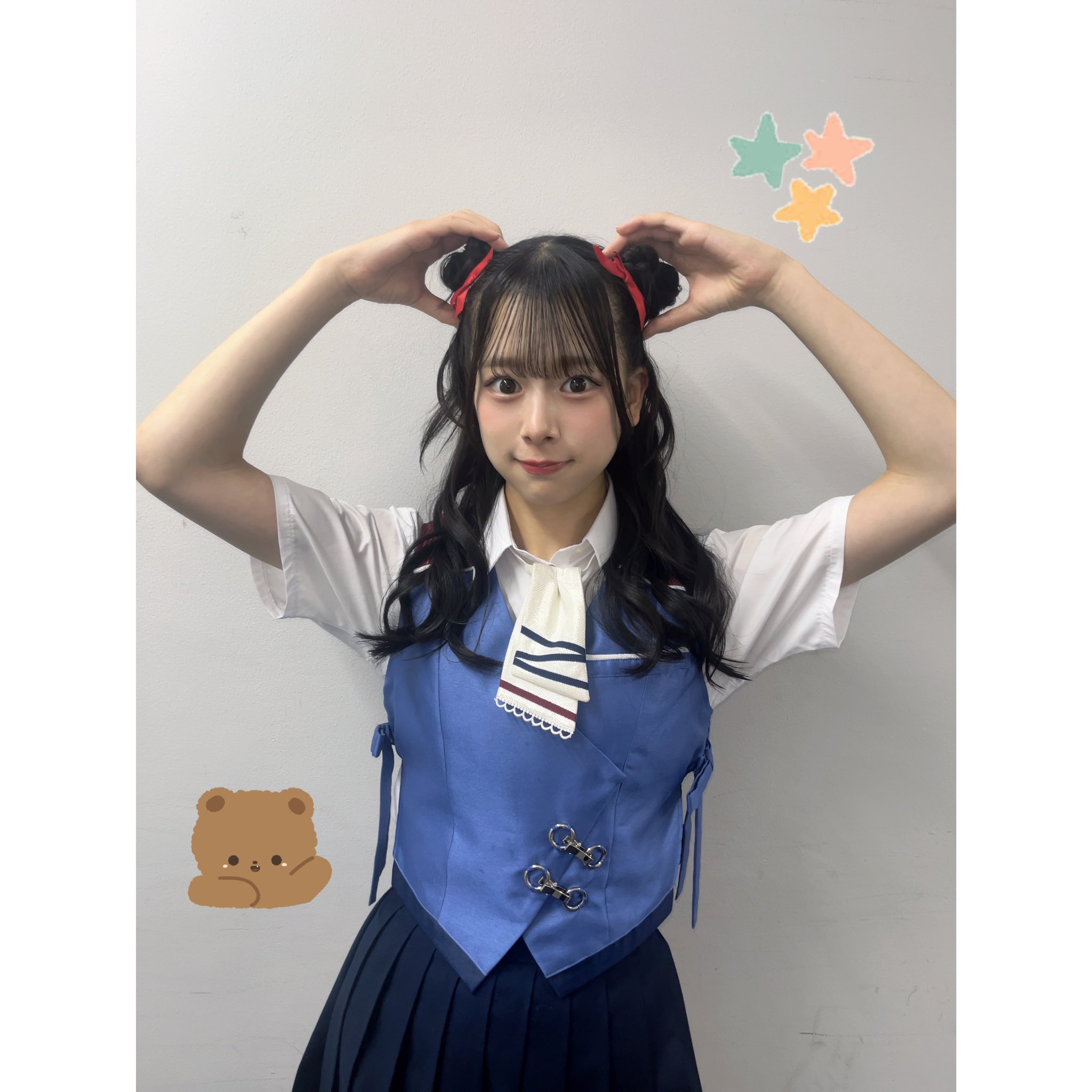 青原優花 リミスタ チューストライク 直筆チェキ NMB48 チュー