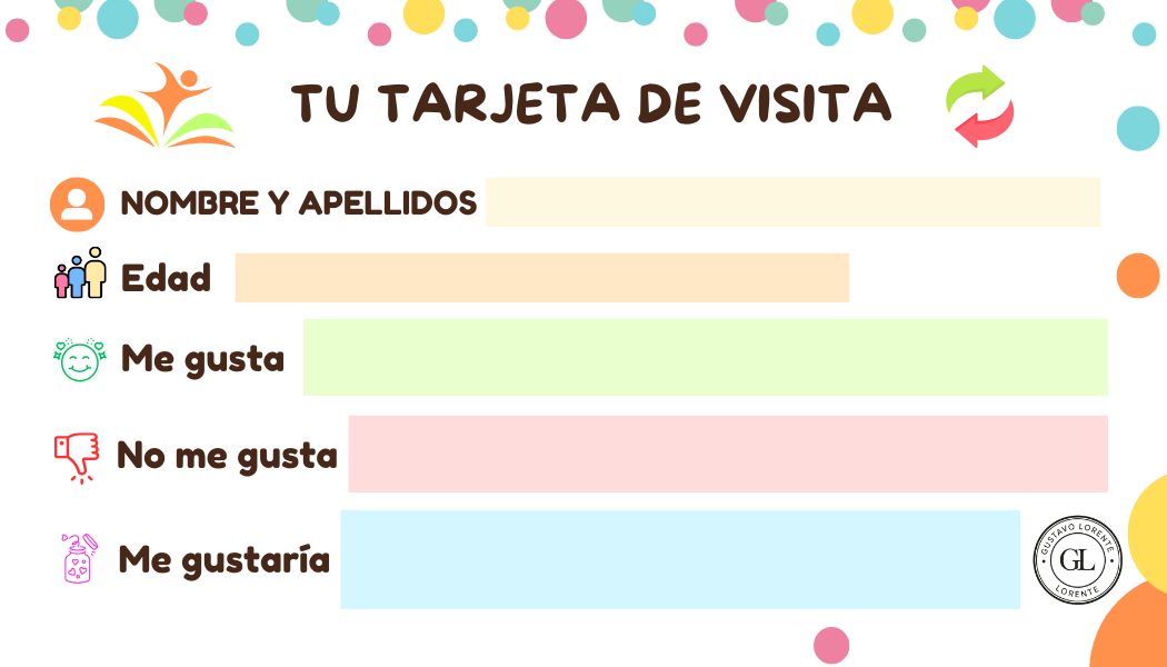 gustavolorente1's tweet photo. No siempre hay que presentarse un@ mism@, también está muy bien presentar a los demás. "TU TARJETA DE VISITA". Se rellenan, se mezclan y se leen. Rompemos vergüenzas y timidez. Para cualquier área #edufis #familiaedufis #physed #claustrovirtual ➡️ https://t.co/Yv9bdwgH1d https://t.co/L18jLiTZJS