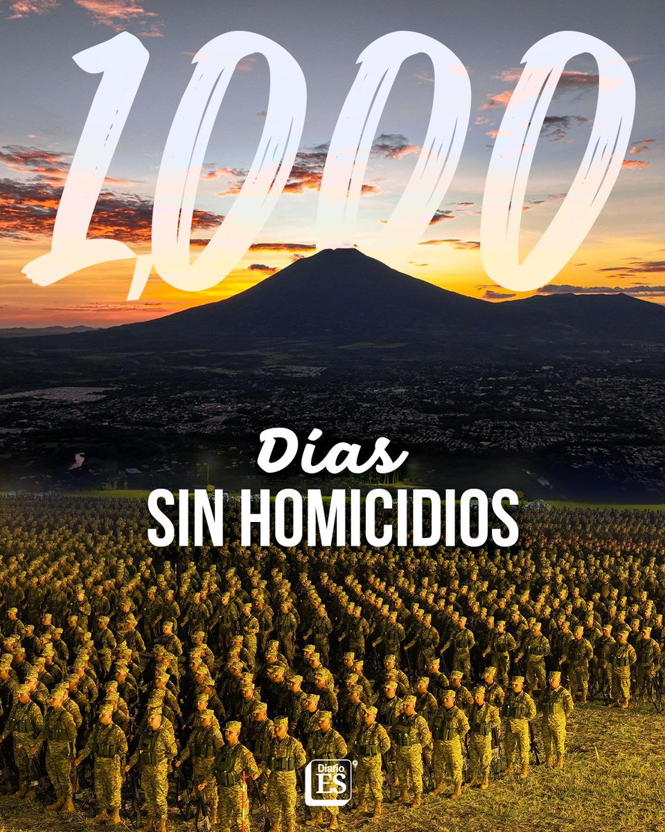 #ElSalvador La administración del presidente <a href="/nayibbukele/">Nayib Bukele</a> cumple 1,000 jornadas con cero homicidios, logro atribuido a las medidas de seguridad como el Plan Control Territorial y el régimen de excepción impulsados por el actual Gobierno.