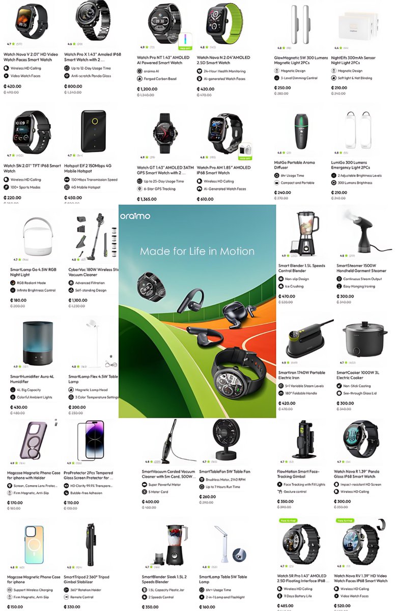 george_kingskid's tweet image. 💚ORAIMO NEW ARRIVALS AND RESTOCK ALERT💚
•⁠  ⁠Oraimo just restocked the e-shop with amazing products. Look sharp!🔥
Using coupon code MCPAPUOXIE0U gives a 5%-20% discount. Follow the link below to order your desired product:👇👇
gh.oraimo.com/?affiliate_cod…
#keepexploring