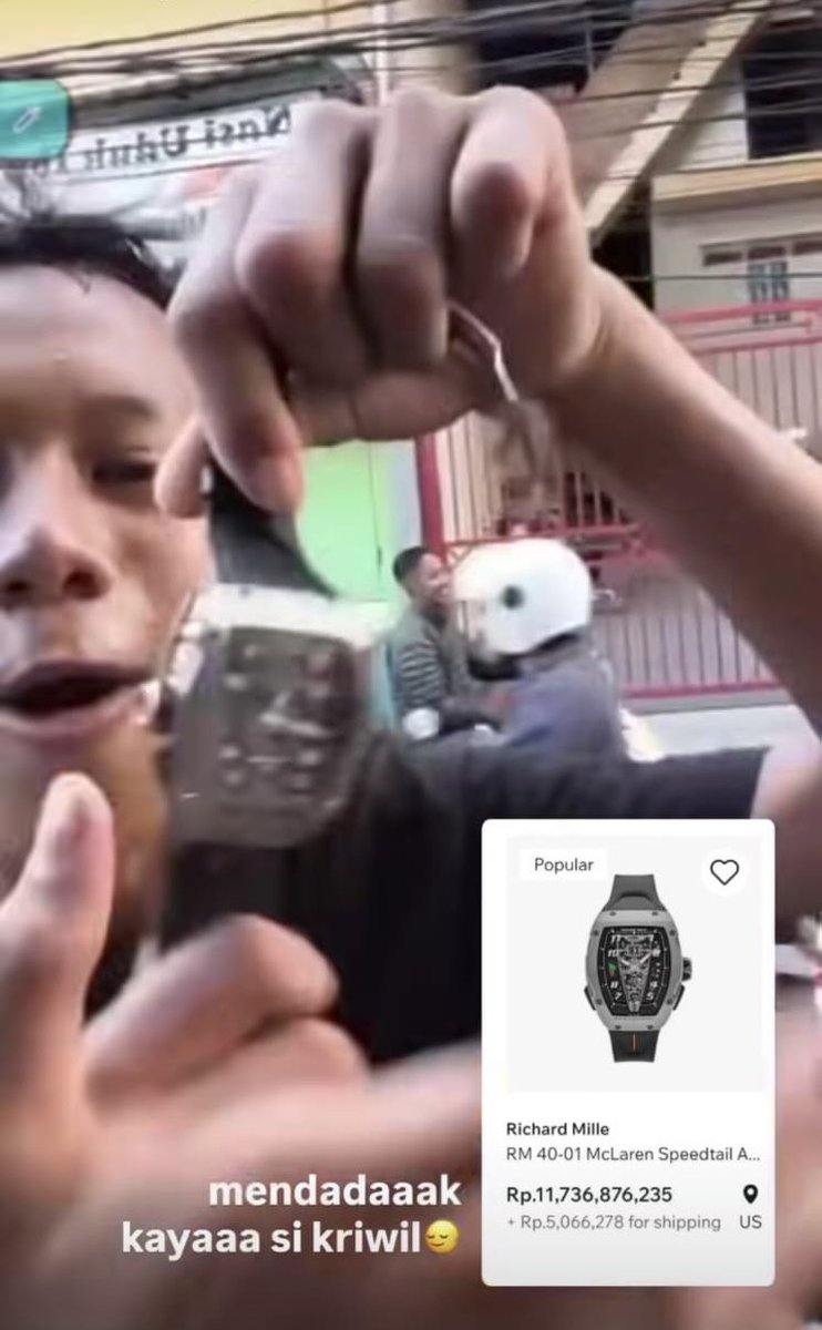 Ajggg Richard Mille Sahroni dilooting cokk 😭😭