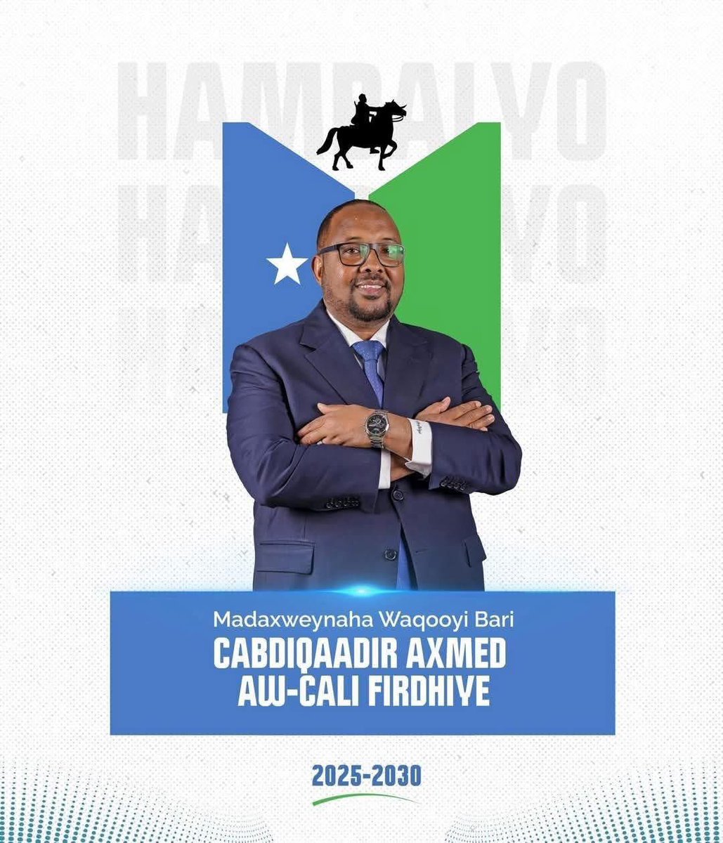 Hambalyo Madaxweynaha la doortay Abdikadir Ahmed(Firdhiye) oo loo doortay Madaxweynaha Dowlad Goboleedka Waqooyi Bari. Guul iyo hrumar