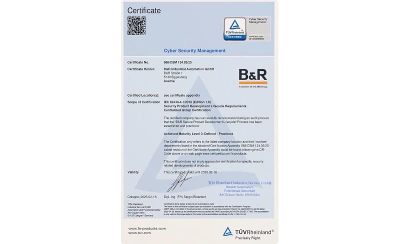 Los productos de B&amp;R reciben el certificado según la norma IEC 62443-4-1
👉🏼 infoplc.net/noticias/br/pr…

La certificación abarca todos los grupos de productos y equipos de desarrollo de B&amp;R, lo que demuestra que la ciberseguridad está integrada en cada etapa del ciclo de desarrollo