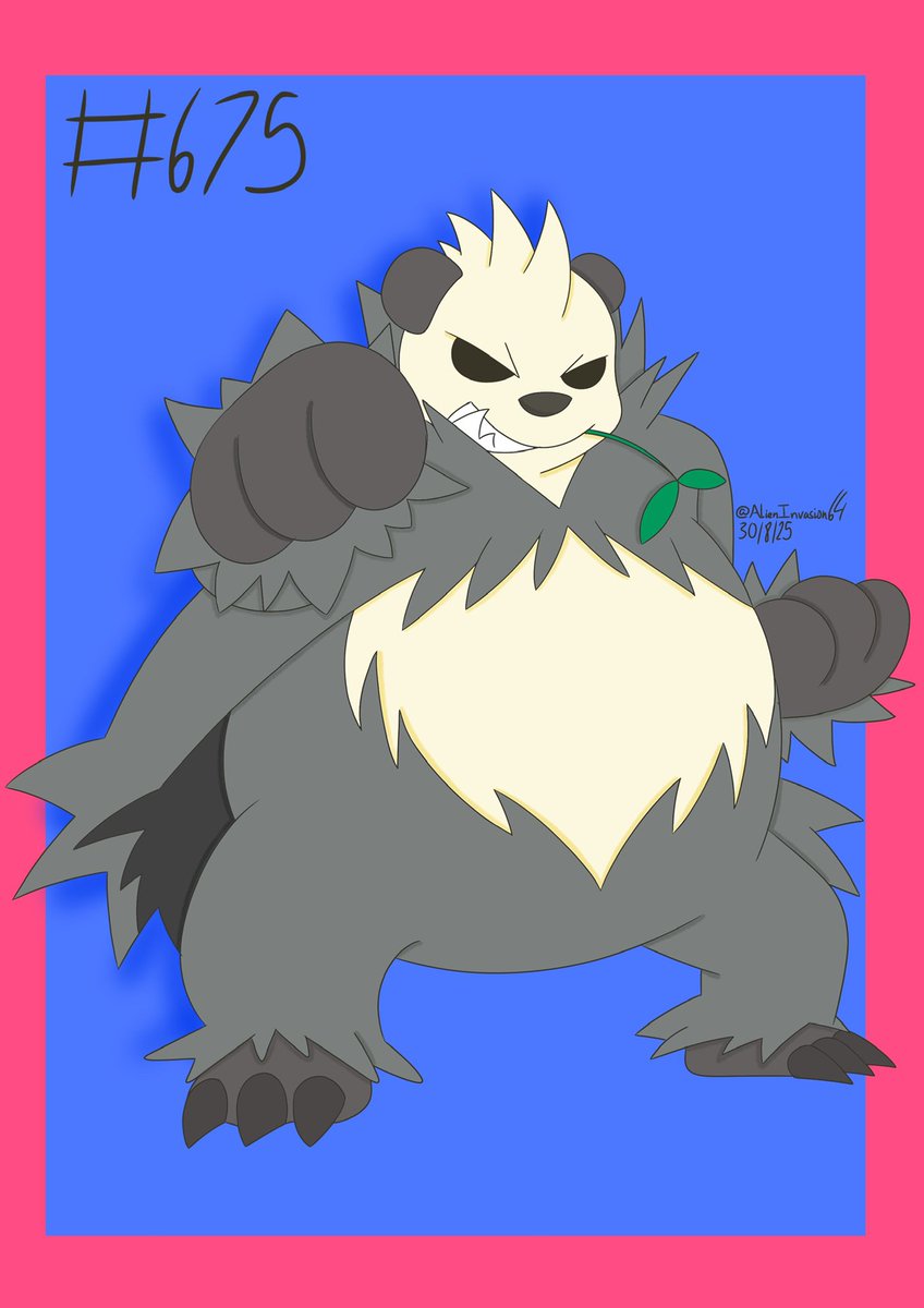 AlienInvasion64's tweet image. Drawing every Kalos Pokémon daily, until Legends Z-A releases 

Day 26: Pangoro  
#Pokemon #PokemonLegendsZA #Pangoro #ゴロンダ #artmoots