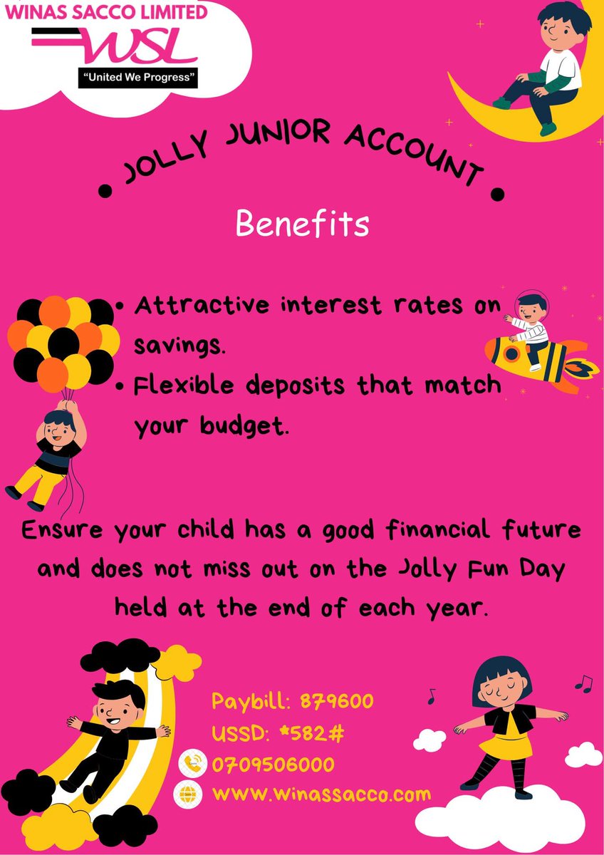 Invest in your child's future by building a strong financial foundation. Open a Jolly Junior account today and enjoy safe and secure deposits at all times #UnitedWeProgress^RM