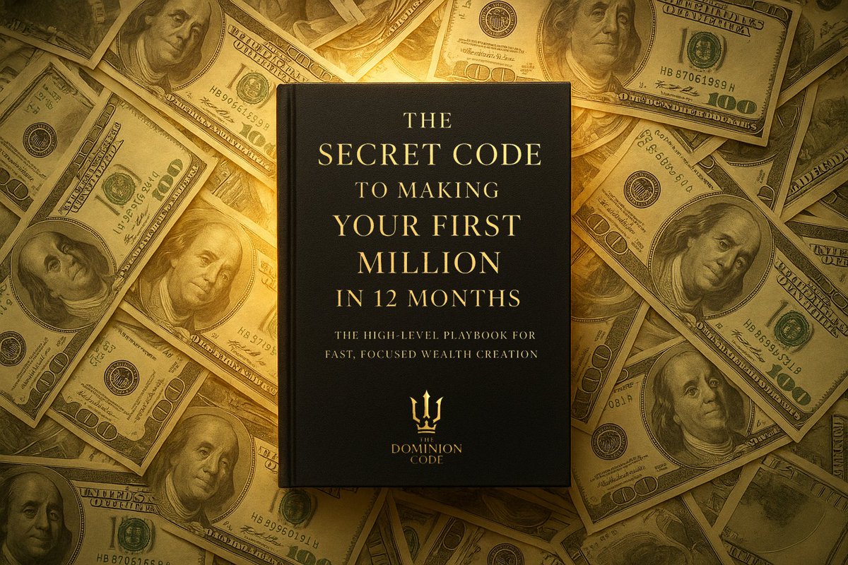 You don’t need luck. You need Information, precision, speed, consistency and leverage to make your first Million!
This book is your weapon - and its FREE.
visit thedominioncode.club to be eligible for your own copy.
 #WealthBuilding #DigitalHustle #FinancialFreedom #makemoney