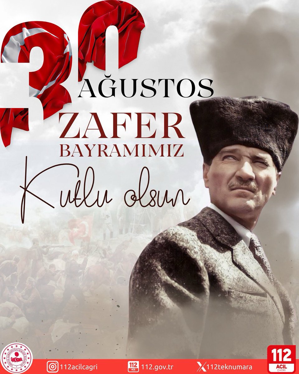 30 Ağustos Zafer Bayramımız Kutlu Olsun🇹🇷 <a href="/TC_icisleri/">T.C. İçişleri Bakanlığı</a> <a href="/112teknumara/">112 Acil Çağrı Merkezleri</a> <a href="/edirne_valiligi/">Edirne Valiliği</a>