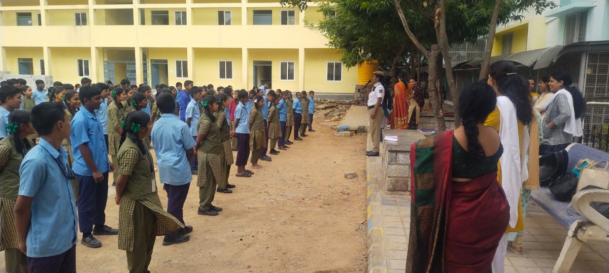 Today our staff smt.Manjula D.M whc 10749 conducted SARS awareness to K.P.S school Adugodi, and created traffic and road safety awareness among students.