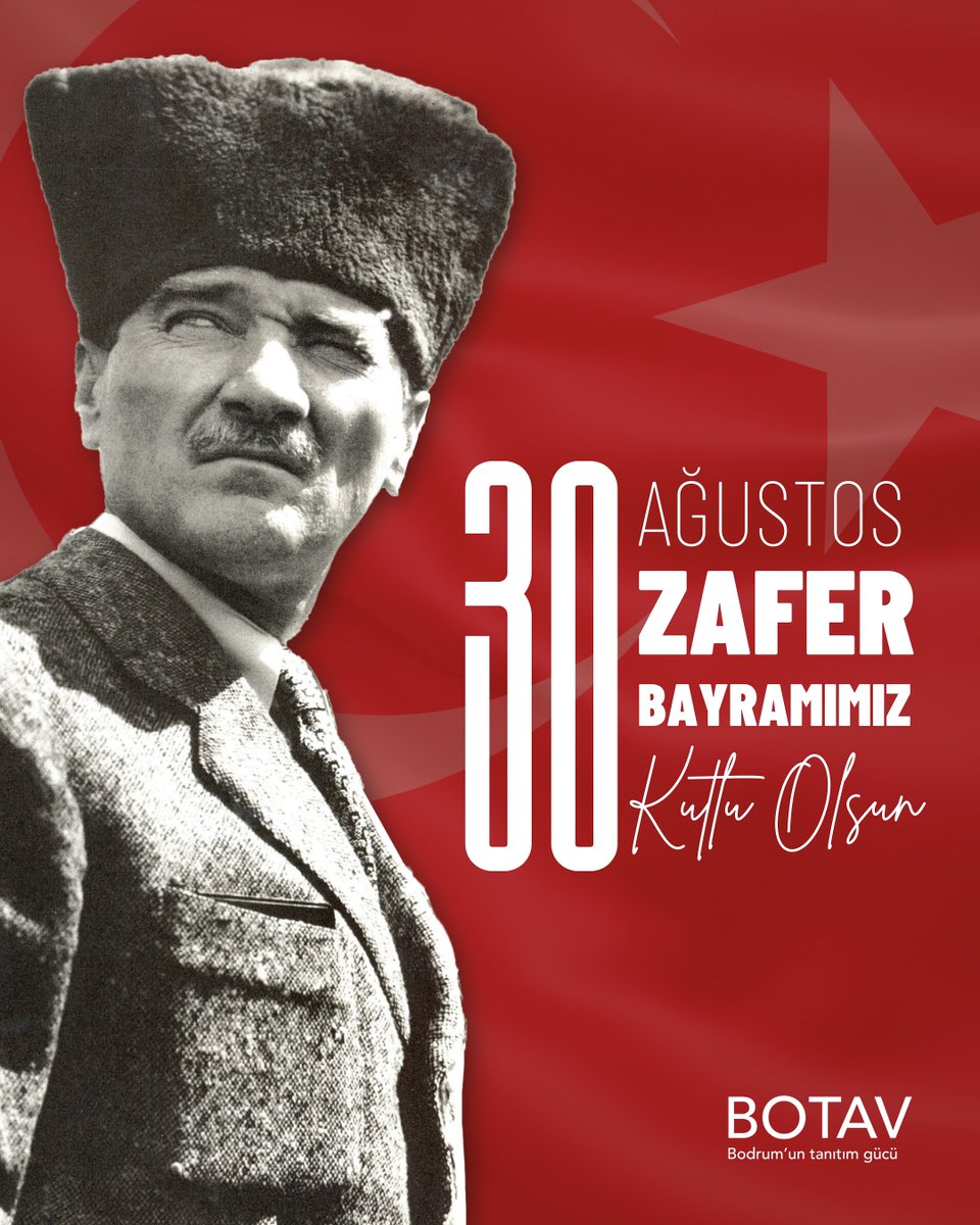 “Zafer, ‘Zafer benimdir’ diyebilenindir.”

30 Ağustos Zafer Bayramı’mızın yıl dönümünde, başta Büyük Önderimiz Mustafa Kemal Atatürk olmak üzere bağımsızlığımızı ve özgürlüğümüzü borçlu olduğumuz kahramanlarımızı saygı ve minnetle anıyoruz. 🇹🇷

#30AgustosZaferBayramı