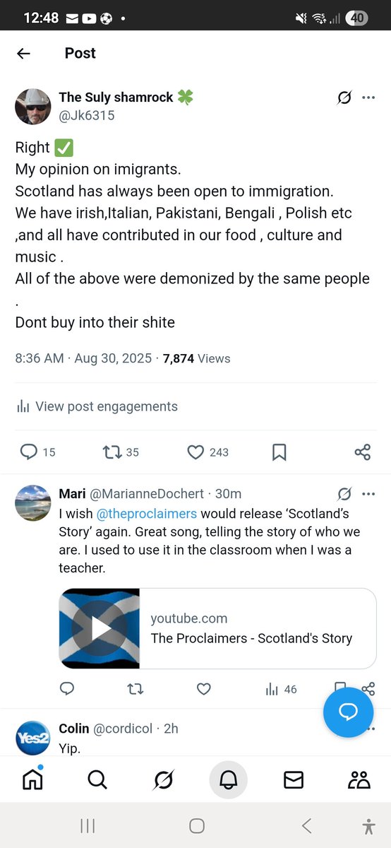 Muted that feed . Some of the replies ffs . Life is too short to interact with the far right.