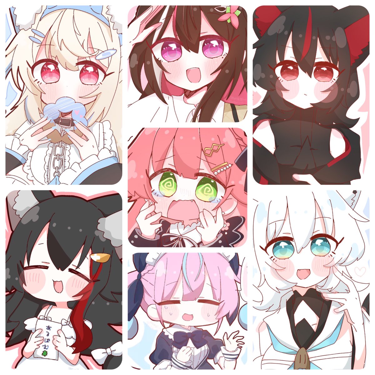 #今月描いた絵を晒そう 

いっぱい描いた！！
9月もよろしくお願いします！！☺️✨️