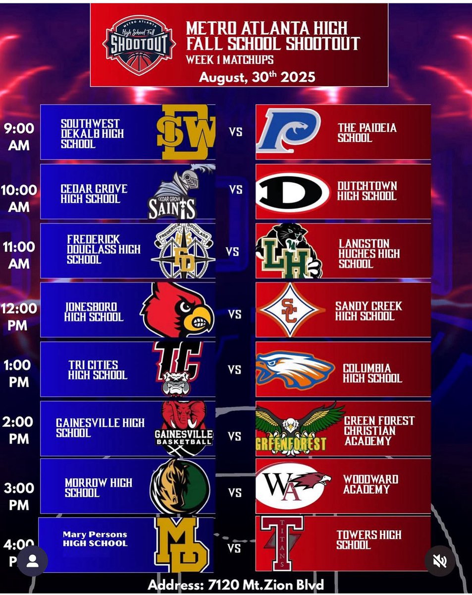 RedElephant_MBB's tweet image. Our guys are headed to the southside today to take on Greenforest at @EYASports_ Metro Atlanta Fall League | Go Big Red 🔴🐘